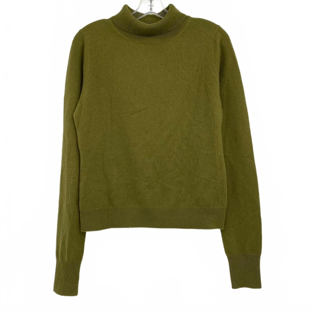 Reformation Green Cashmere Turtleneck Sweater | Womens L